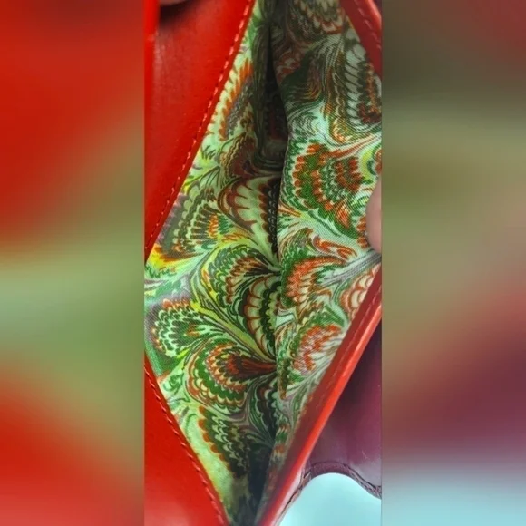 DOONEY & BOURKE - BURGUNDY TRIFOLD Continental Clutch with Paisley - Picture 7 of 9